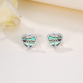 Nurse Gifts Nurse Earrings 925 Sterling Silver Heart Stethoscope Stud Earrings Nurse Jewelry Gifts for Women Nursing Doctor Medical Student, Sterling Silver, No Gemstone