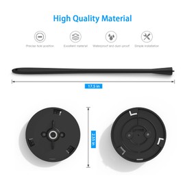 HOLACA Baby Monitor Mount Flexible Twist Stand for Ring Pan-Tilt Mount,with Other 1/4Threaded Hole,Clip Mount Twist Mount with 15cm Hose Clamp Black