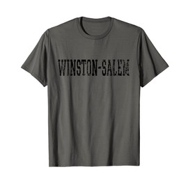Winston-Salem Vintage Black Text Apparel T-Shirt