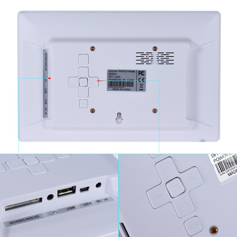 Andoer 10 Inch Wide LCD Screen Digital Photo Frame 1024