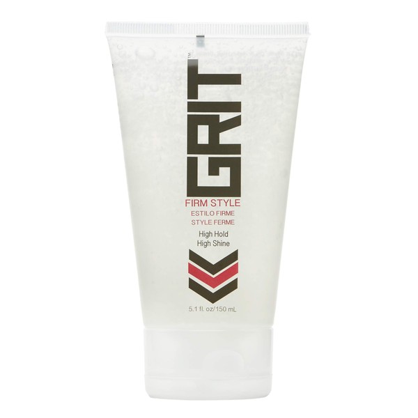 GRIT Firm Style, 5.1oz | Strong Hold, High Shine | Hair Styling Gel