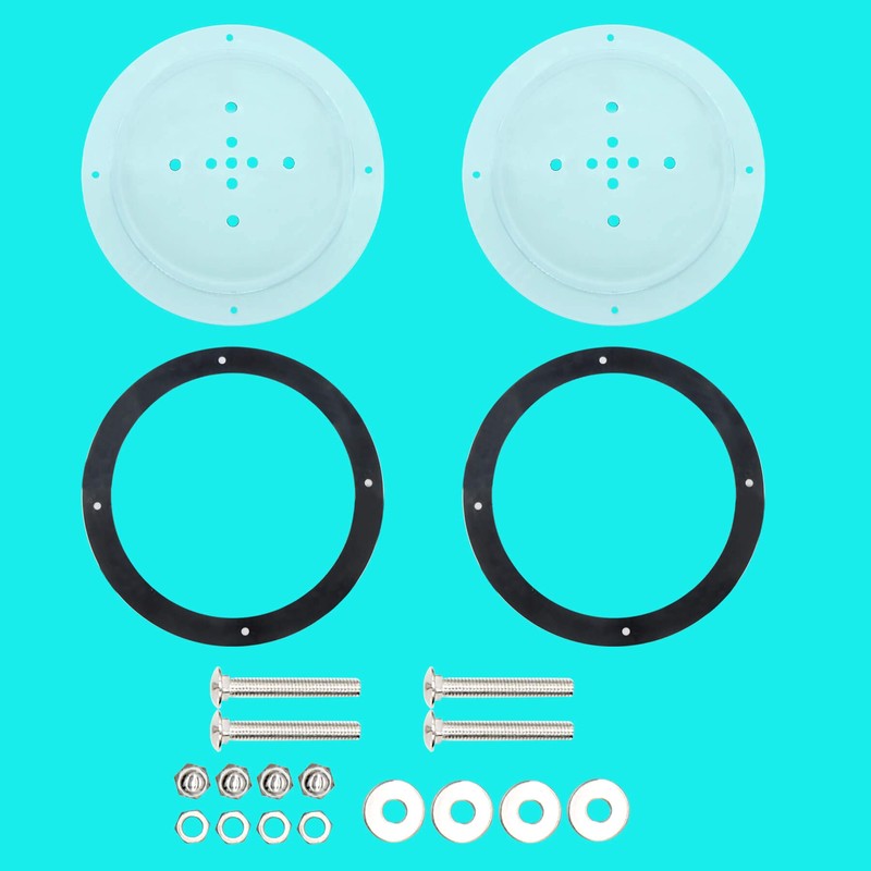 2-Pack 12.4" Acrylic Dog Fence Peek Window with Air Holes