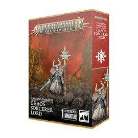 Games Workshop - Warhammer - Age of Sigmar - Chaos Sorcerer Lord: Plastic Model Kit - 16 Plastic Components, 1 x Citadel 40mm Round Base - For Ages 14+