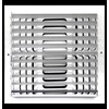 HVAC Premium 8"w x 8"h 4-Way-Horizontal Fixed Curved Blade AIR