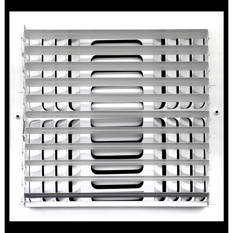 HVAC Premium 8"w x 8"h 4-Way-Horizontal Fixed Curved Blade AIR