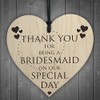 RED OCEAN Thank You For Being A Bridesmaid Wooden Hanging