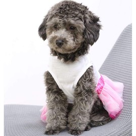 PIXRIY Dog Dress Tutu Skirt Princess Puppy Dress Vest Cute Spring Summer Pet Clothes Apparel for Small Dogs and Cats