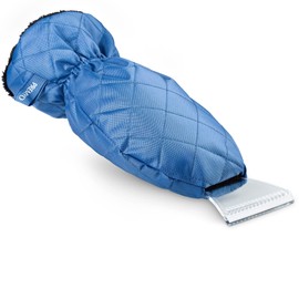 PREMYO Ice Scraper Lined with Glove - Ice Scraper Car Fleece Warm Inner Lining - Robust Optimal Against Frost