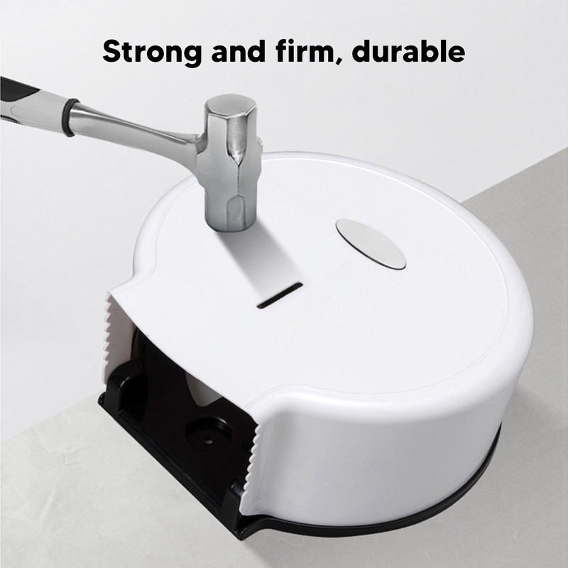 Jumbo Toilet Paper Roll Dispenser Punch Free Waterproof Wall Mount