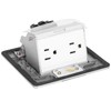 Concealed Recessed Socket Aluminum Alloy PC Desktop Outlet for Residences