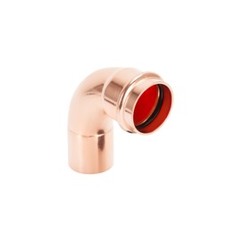 Cherbo Copper Press Fittings 90 degree Street Elbow Copper Coupling Zero Lead FTG x P 3/4 inch x 3/4 inch for Residential Commercial 10-Pack