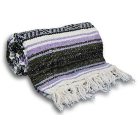 YogaAccessories Traditional Mexican Yoga Blanket - Light Purple