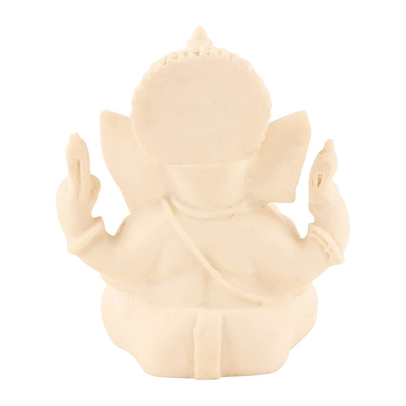 Lavanaya Silver White Marble Look Ganesha Idol Showpiece for Home