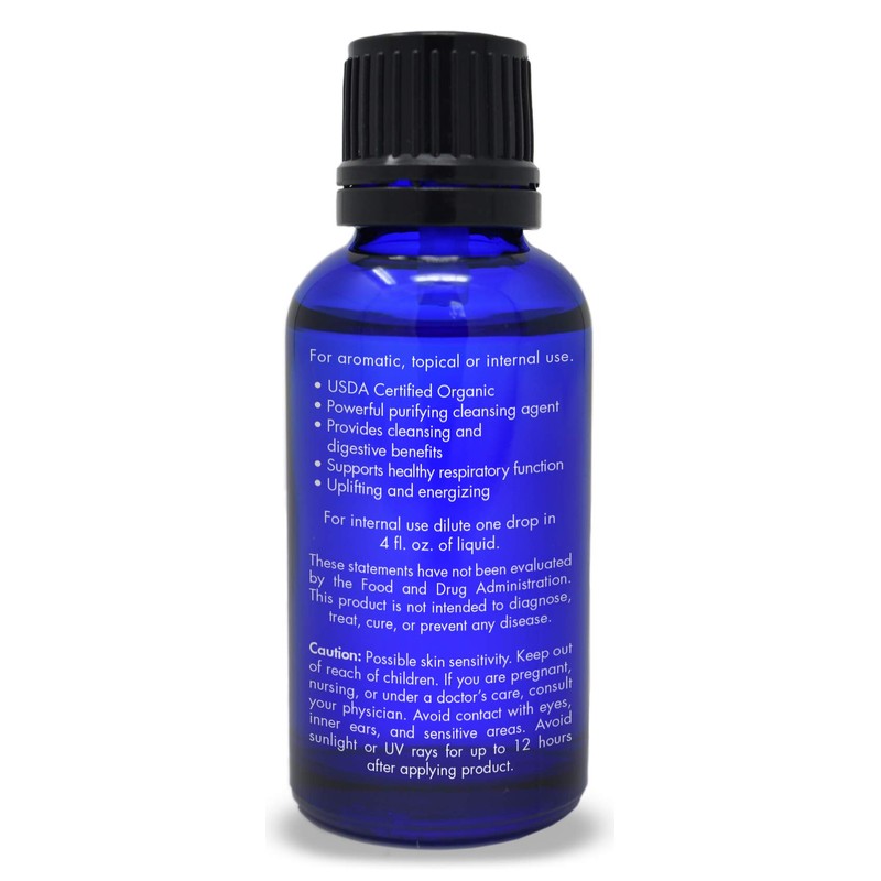 Organic, Lemon Essential Oil, Food Grade, for Cooking, Baking –