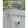VIZIUUY Solar Security Cameras Wireless Outdoor, 3MP Pan Tilt 360°WiFi
