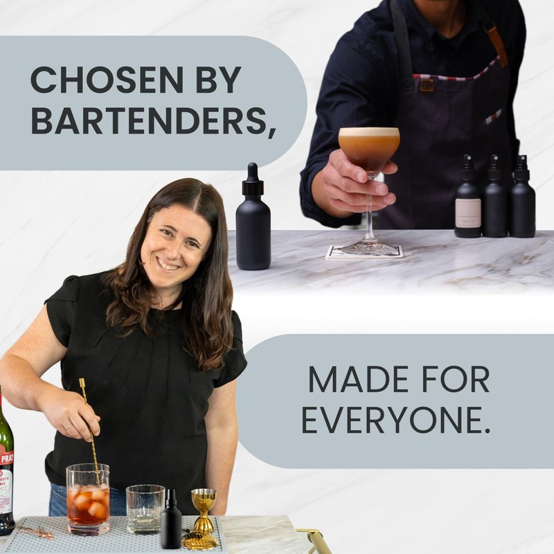 A Bar Above Cocktail Atomizer Spray Bottles & Dropper Set