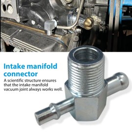 Gxcdizx Upgrade Intake Manifold Vacuum T Fitting 3/8in NPT Thread 1/4in & 3/8in Nipple Steel Zinc