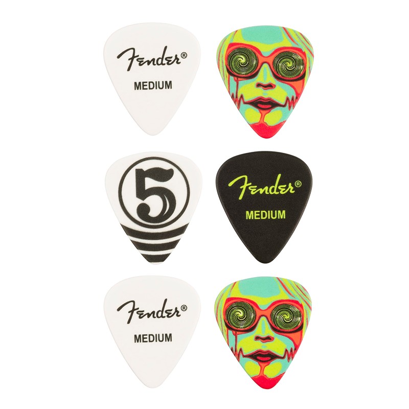 Fender John 5 Celluloid Guitar Picks, 351 Shape, 6-pack