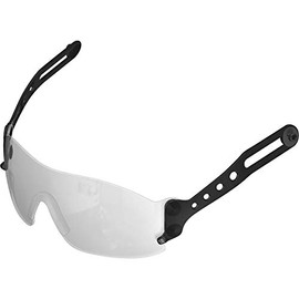 JSP EVOSpec Safety Eyewear compatible with Evolution Range of Safety Helmets - Clear, Add Retractable Safety Glasses to your JSP Hard Hat (ANT010-200-000)