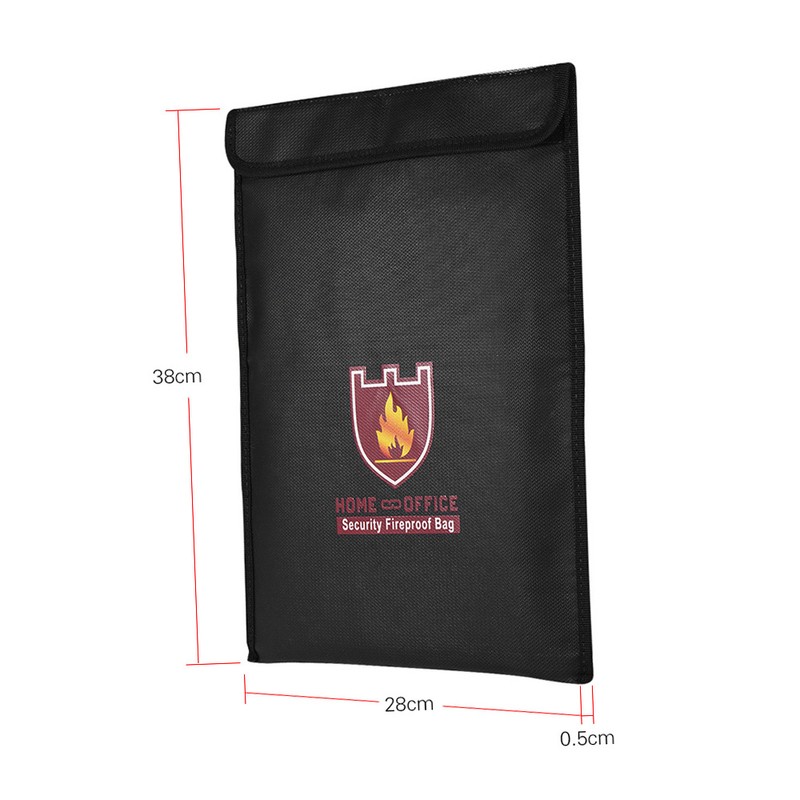 Fireproof Money Document File Bag Pouch Cash Bank Cards Passport