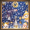6Pcs Christmas Window Clings Gold Snowman Santa Claus Window Decorations