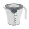 Metaltex Mixing Cup with Lid and Spout, Integrated Strainer and