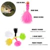 QUA'ANNYU Marabou Feather Ice Fishing Jigs 40pc | 1/8oz 1/16oz