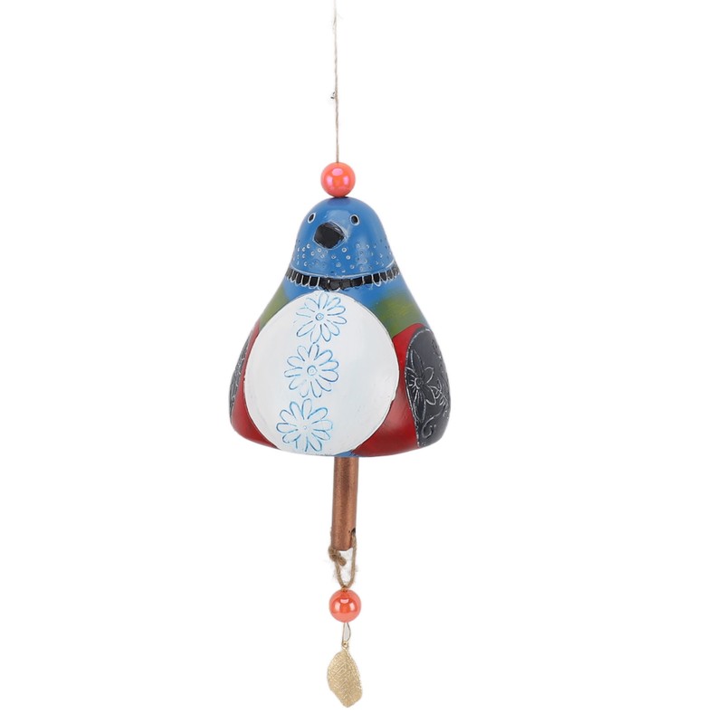Resin Bird Wind Chime Resin Wood Hand Painted Delightful Melody