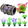 GOFYLIN Fish Tank Decorations kit, Aquarium Decor Starfish Broken Barrel