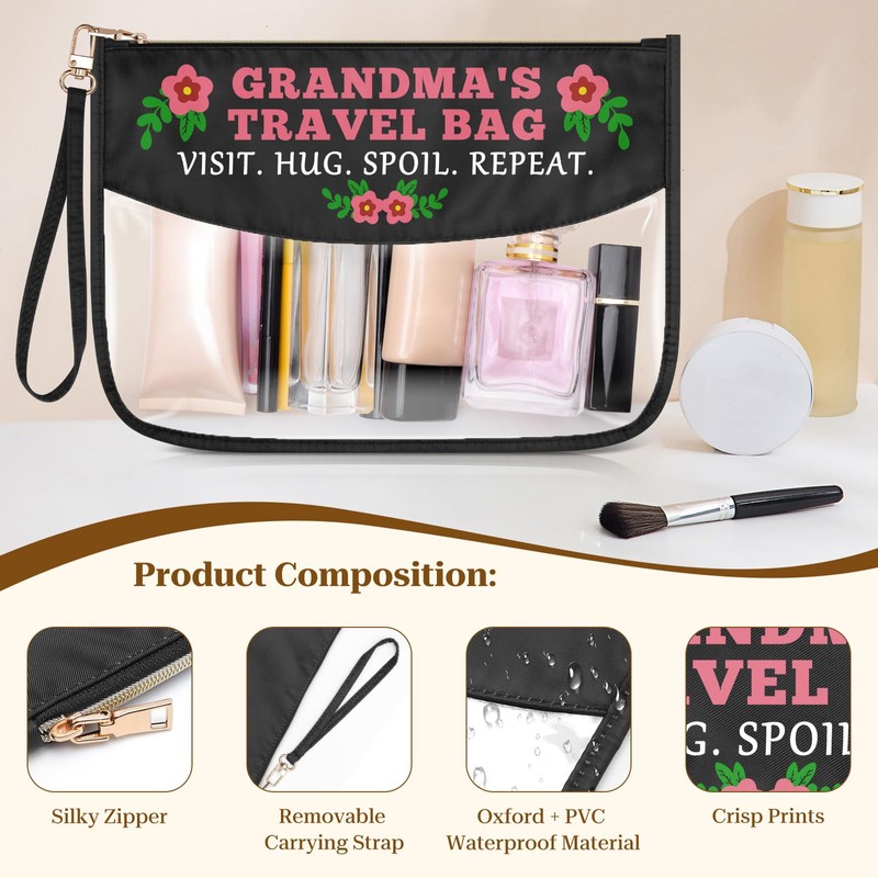 Grandma Gift Grandma's Travel Makeup Bag Grandma Birthday Gift Zipper