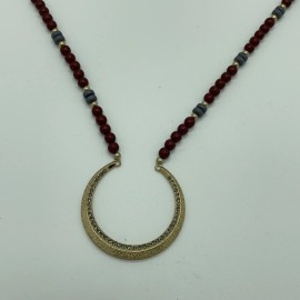 INC International Concepts Beaded Crescent Necklace