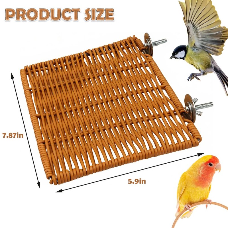 Title: Bird Perch Platform Small Animals Perch Stand Rectangle Breathable