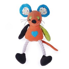 Rosewood Mr Twister Millie Mouse Dog Toy, orange/blue/brown/yellow