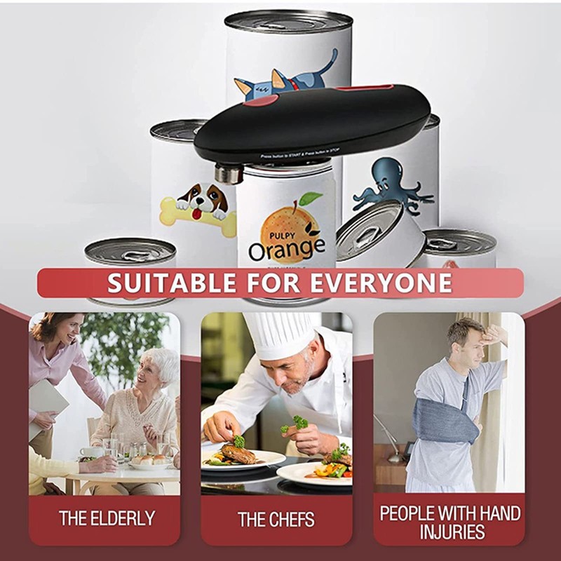 Electric Can Opener, Automatic Can Opener, No Sharp Edges, Can