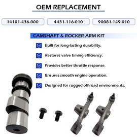 GOLKNHA Camshaft & Rocker Arm Kit Compatible with XR75 XR80 XR80R XR100 XR100R CRF80F CRF100F OEM# 14101-436-000 14431-116-010