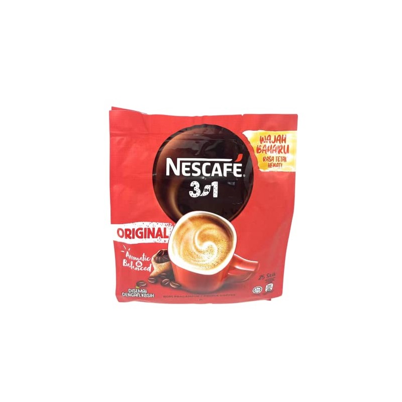 Nescafe 3 in1 Coffee Mix 18g, Regular (Pack of 25)