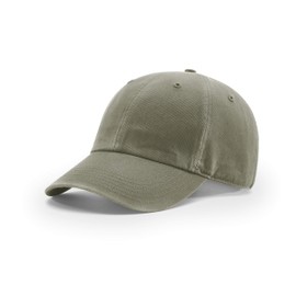 Richardson Unisex 324 Pigment-Dyed Adjustable Backstrap Baseball Cap, Solid Light Olive, One Size Fits Most