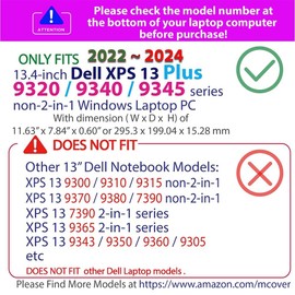 mCover® CASE for 2022+ 13.4" Dell XPS 13 PLUS 9320 9340 9345 laptop PC Computers