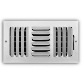 Everbilt 12 in. X 6 in. 3-Way Fixed Curved Blade Wall/Ceiling Register
