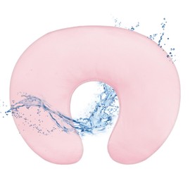 Hooyax Baby Waterproof Nursing Pillow Cover, Stretchy Nursing Covers for Breastfeeding Pillows, Adorable Infant Feeding Pillow Slipcover for Baby Boy and Girls (Pink)