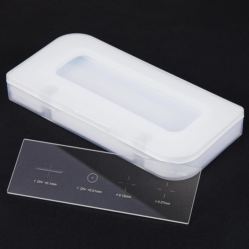 Comphic 0.01mm Microscope Calibration Slide Ruler -Stage Microscope Reticle Calibration