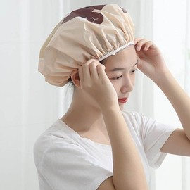 Cute Animal Shower Hair Cap with Spandex Banding - Waterproof & Highly Elastic for Sauna & Spa (SIS-329) Shower Hair Cap/Tiger/One Size 10ea