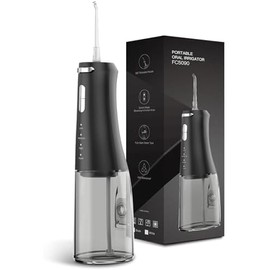 Wasser Dental Flosser Pick für Zähne - 4 Modi Oral Irrigator 300ML Zahnspange Flossers Cleaner, Portable IPX7 wasserdicht Oral Irrigator Professional Flossing Reinigung Picks für Home Travel（Black）