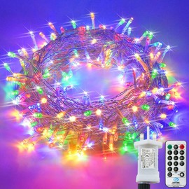 LITYBY 22M/72FT Christmas Tree Lights with 220LEDs, 8 Modes Fairy Lights Plug in Waterproof, Indoor/Outdoor String Lights Mains Powered for Bedroom Party Wedding Xmas Decorations(Multi-Coloured)