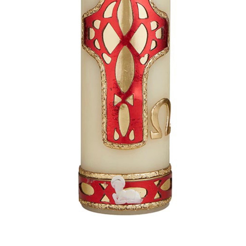 Needzo Religious Candle Mosaic Inspired Unscented Pillar Candles for Mass