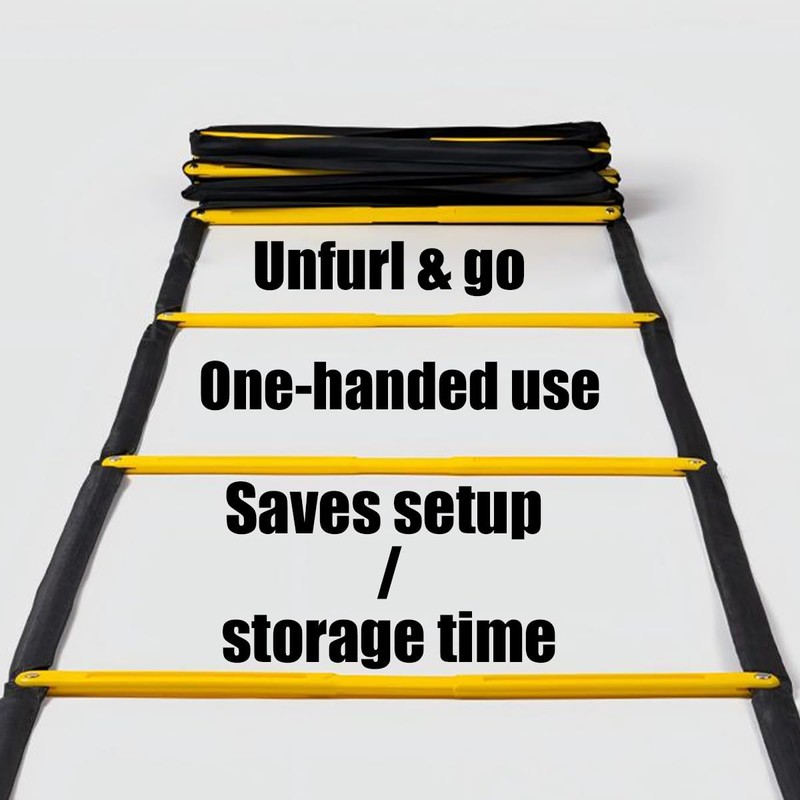 Tangle-Free Agility Ladder Speed Training Equipment - 2lbs Heavy Duty