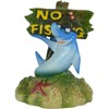 Supa No Fishing Sign, Shark Aquarium/Fish Tank Ornament, Realistic Detail,