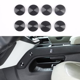 PIUGILH Center Console Side Screw Protection Cover Compatible with Land Rover Defender 2020-2024 Accessories, Aluminum Car Center Console Side Screw Decorative Cover Trim, 8Pcs(Black)