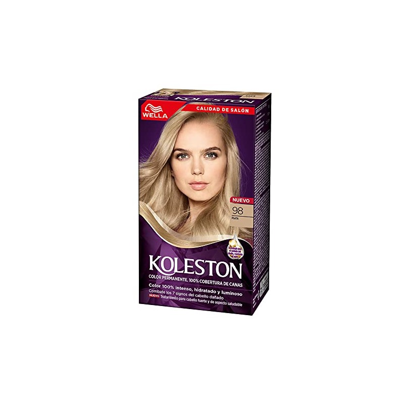 Koleston Tinte Permanente 98 Plata, 70 ml - Paquete de