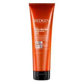 Redken Redken Leave-In Cream, Heat Protection up to 450 Degrees, Protects Against Humidity, For Frizzy & Unmanageable Hair, Instantly Smooths Hair, Sulfate Free, Frizz Dismiss Rebel Tame, 805 fl.oz./250ml